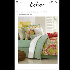 Echo Brand Jaipur TWIN Comforter and Sham Set